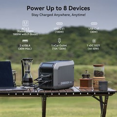 1200W 1008Wh Portable Power Station Solar Generator w/ 120W Solar Panel Dabbsson