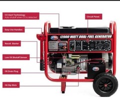 9,000-Watt Electric Start Propane and Gasoline Dual Fuel Portable Generator