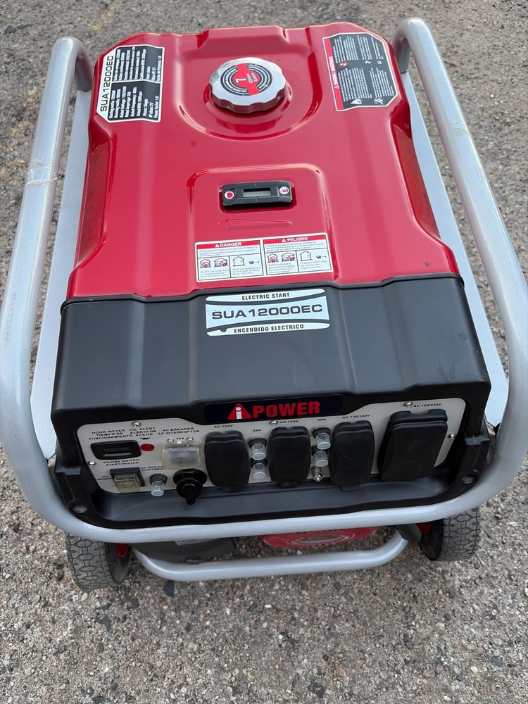12000 Watts Gas Generator Ez start 13 hp 20 30 50 amp outlets runs 3 ton ac new