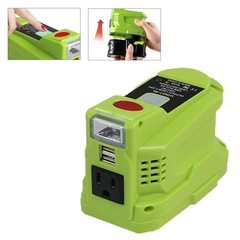 Power Source Battery Inverter For Ryobi 18V 150W with Dual USB Ports & LED Light