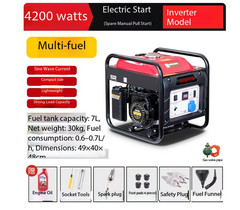 Multi-Fuel Generator Gasoline/LPG Inverter 220V Home Use Outdoor Compact