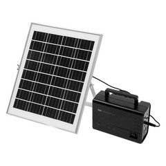 Solar Inverter, Power Generator, Solar Generator with Bulbs & Solar Panel