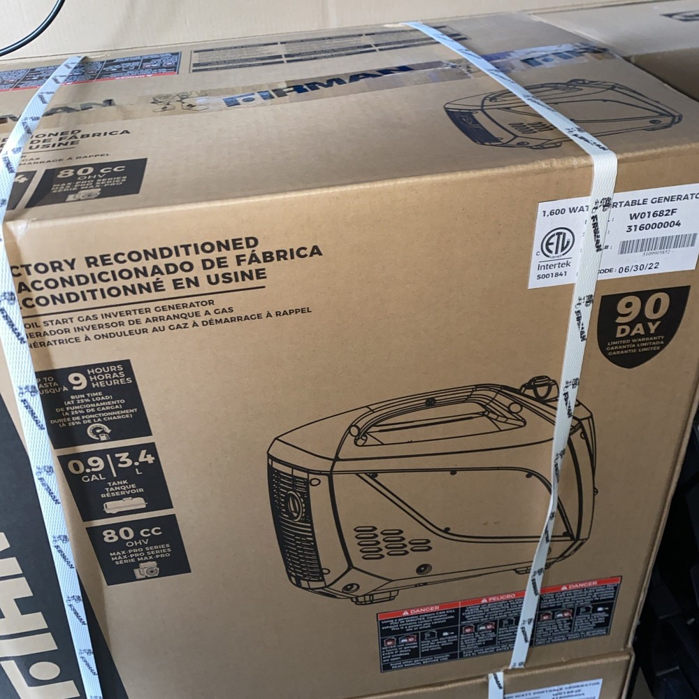 FIRMAN W01682F 2000/1600 Watt Recoil Start Inverter Generator –