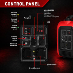 2400W Portable Inverter Generator for Home Use, Super Quiet Small Generator for