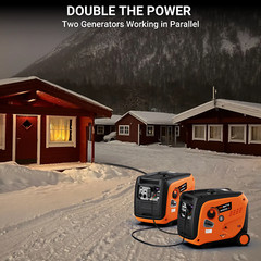 Efurden 4800W Quiet Generator Inverter Portable For Home Camping RV-Charging