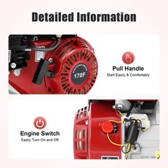 Portable Outdoor 7.5HP Gas Powered Engine 4 Stroke Gasoline Engine Motor 212cc