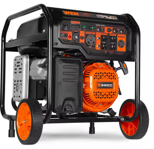 WEN DF8000X 8000 Watt Dual Fuel Electric Start Generator with CO Watchdog
