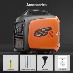 Mutaomay Inverter Generator Gas 2.8KW Portable Quiet Emergency Power Home Backup