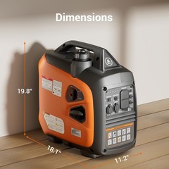 Efurden Portable Generator Inverter Gasoline 2500W Quiet Pure Sine Wave for Home