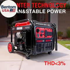 7000-Watt Open Frame Inverter Generator, Electric Start Portable Generator for H