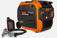 WEN 6800W Quiet Portable Dual Fuel Inverter Generator, Electric Start,CO Sensor