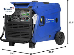 12000 Peak Watt Tri-Fuel Portable Inverter Generator, Remote Start, Transfer Swi