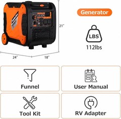 8000W Inverter Generator Outdoor Portable Generators Gas Powered Super Quiet RV