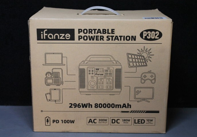iFanze P302 296Wh 80000mAh Lithium Battery Power Solar Generator with 100W USB-C