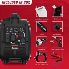 A-iPower 4,300-W Quiet Portable RV Ready Dual Fuel Inverter Generator, CO Sensor