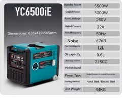 220V Inverter Generator: Portable Compact Low-Noise Gasoline Generator Home Use