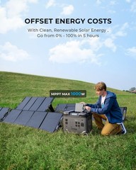 OUKITEL Portable Power Station 3600W/5120Wh with 400W Solar Panel