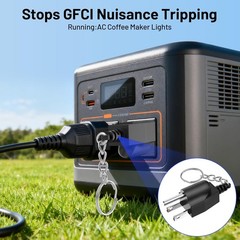 Generator Grounding Plug with Keychain – Portable Neutral Ground Bonding Adapter