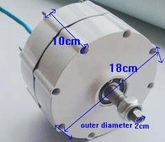 AC Three-phase Brushless Rare-earth NdFeB Permanent Magnet Generator 100/200W