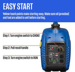 Westinghouse 2800 Peak Watt Super Quiet & Lightweight Portable Inverter Generato