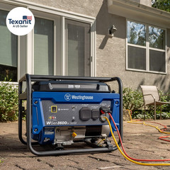 4650 Peak Watt Portable Generator, RV Ready 30A Outlet, Gas Powered, CO Sensor