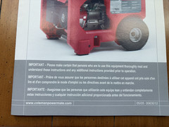 COLEMAN POWERMATE 2005 PM0645250 PORTABLE GAS GENERATOR -UNUSED /PICKUP ONLY