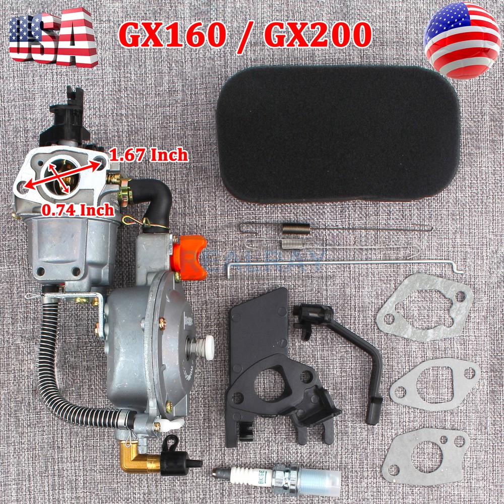 Dual Fuel Carburetor LPG Conversion Kit for Generator GX200 160 168F 170F Engine