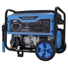Pulsar 6,580-W Portable RV Ready Dual Fuel Gas Powered Generator with Wheel Kit
