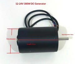 12V/24V Permanent Magnet DC Generator for Hand-Crank & Wind Power Use