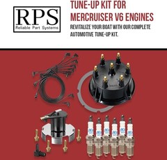Mercruiser Thunderbolt 4.3 L V6 DISTRIBUTOR CAP ROTOR SPARK PLUG WIRES KIT SET