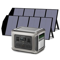 ALLPOWERS 2500W LiFePO4 Portable Power RV Generator with 2X Solar Panel 18V 140W