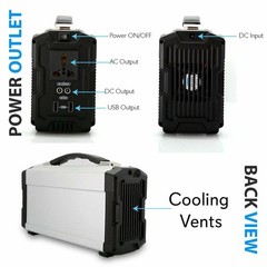 Serenelife Rechargeable Battery Portable Power Generator – 222-Watt Solar Panel