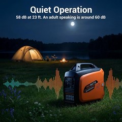 Oxseryn EDOC09 2800W Inverter Generator 2000W Quiet 9H 40lbs
