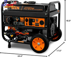 4,750-Watt 120V/240V Dual Fuel Portable Generator with Wheel Kit Electric Start