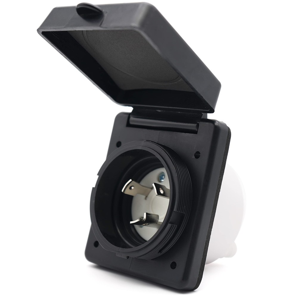 Veepeak 30 Amp Shore Power Inlet NEMA L5-30P 125V Twist Locking Plug with Cov…