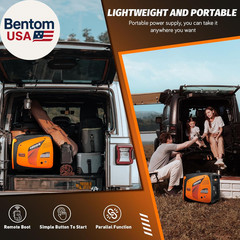 4800W Portable Inverter Generator with Remote Electric Start, Super Quiet Gas Po