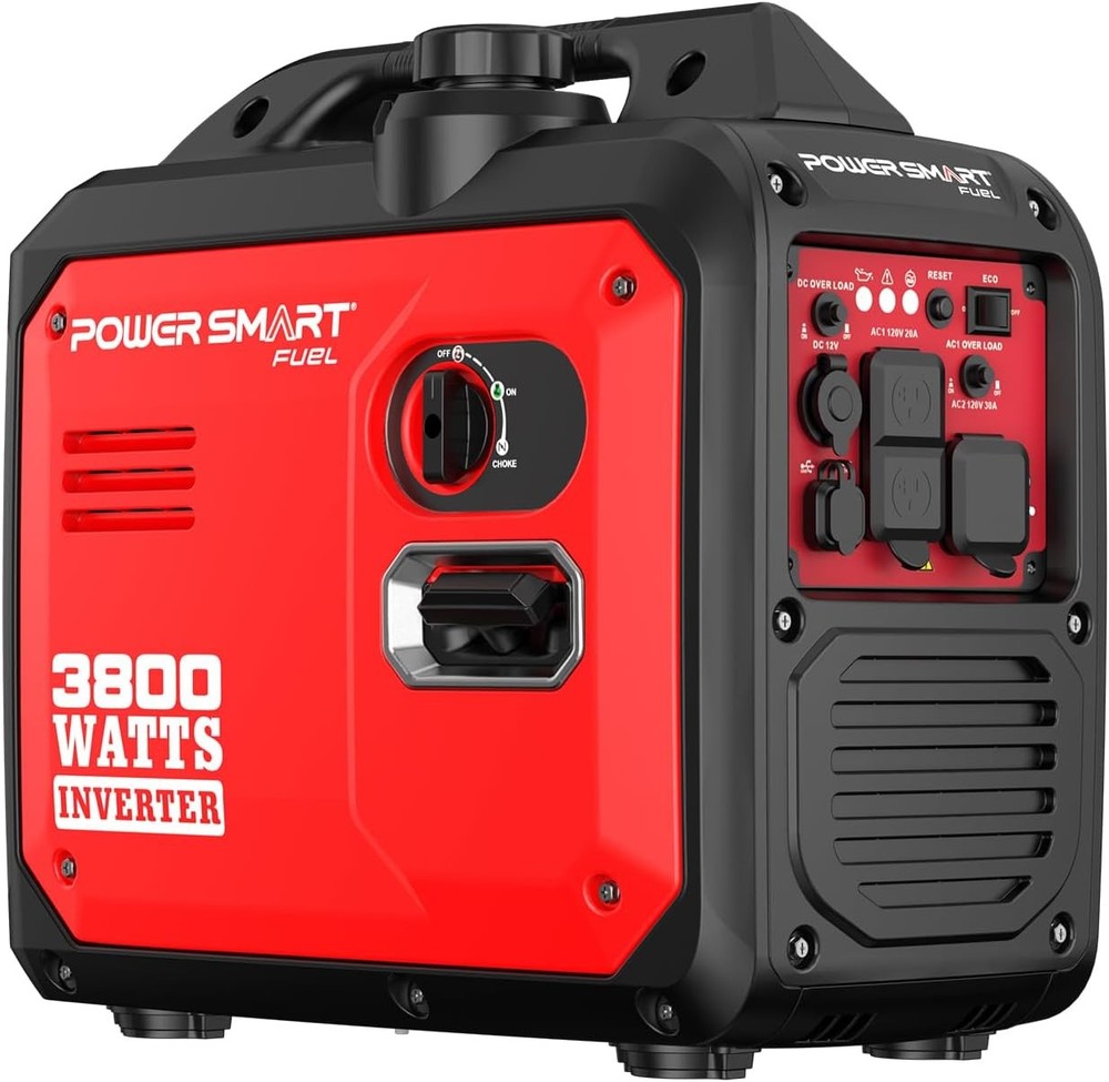3800W Portable Inverter Generator 59 dBA Super Quiet Gas Powered 143cc 4-Stroke