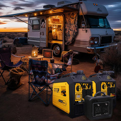 Aceup Energy 4000 Watt Portable Inverter Generator, Gas Powered Generator Quiet