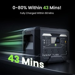 GEYOTO N1000 Portable Power Station 1024Wh Battery/Solar Powered
