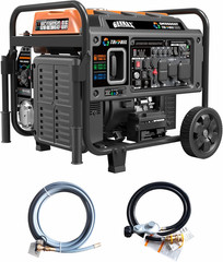 GENMAX 10,500-W Portable Tri Fuel Gas Inverter Generator, Remote Start CO Sensor