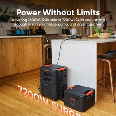 Jackery HomePower 3600 Plus Portable Power Station, 3600W AC Output, Black