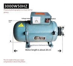 Permanent Magnet Brushless Generator with Voltage Regulator, Pure Copper Winding