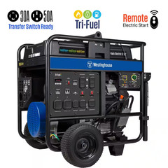 28,000/20,000-Watt Tri-Fuel Gas, Propane, Natural Gas Powered Portable Generator