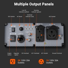 Mutaomay 4400W Inverter Generator Gasoline Portable Home Emergency Power Supply