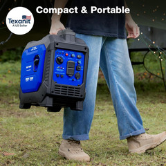 Gas Generator 2500W, 80Cc 4 Stroke Quiet Inverter Generator with CO Sensor, Para