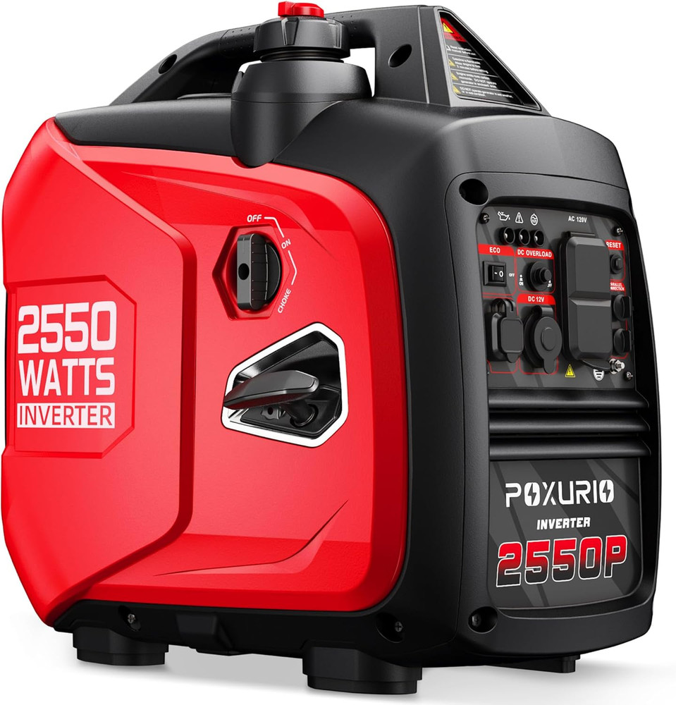 Super Quiet 2550W Portable Inverter Generator – 10 Hours Run Time, EPA Compliant
