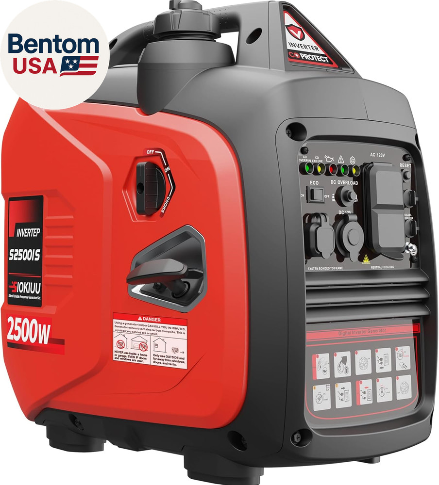 2500W Portable Generator Super Quiet Inverter Generator Ultra Lightweight for Ho