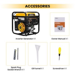 Portable Power Station 3500W Gas Generator 7.5L Tank Camping RV Emergency Use