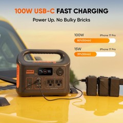 Jackery Portable Power Station Explorer 300, 9.1″L x 5.2″W x 7.8″H, E300