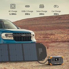 Portable Power Station 300W 288Wh LiFePO4 Solar Generator Home Backup